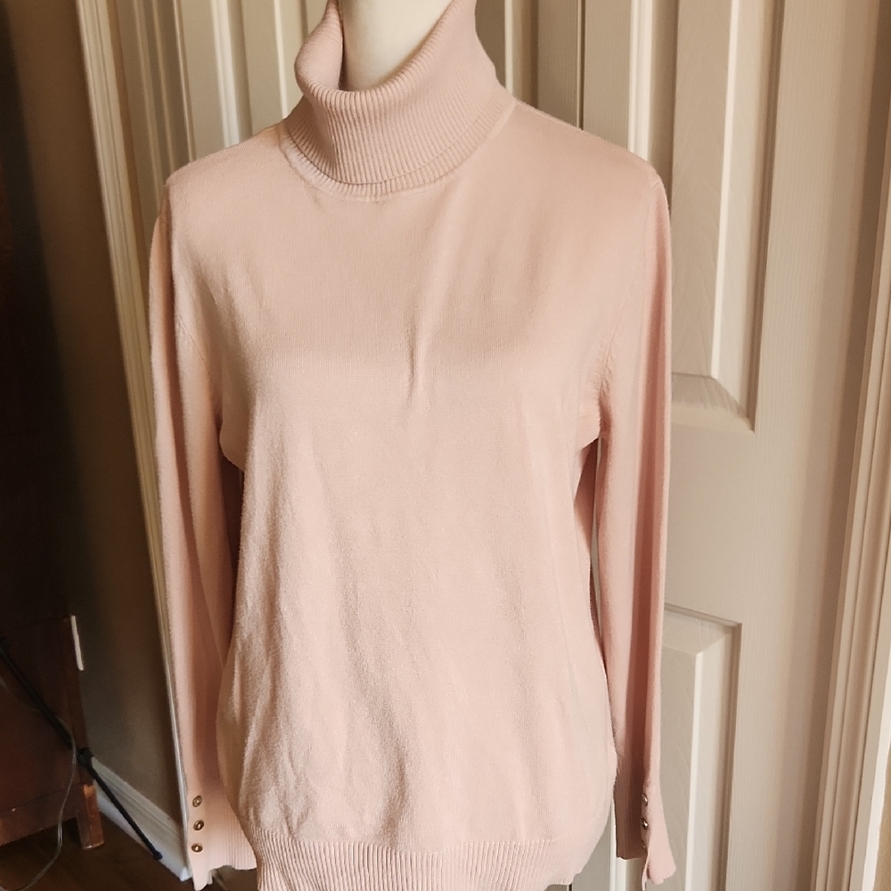 Joseph A Light Pink Turtleneck Sweater